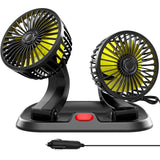 Ventilador Doble De Coche 360° Vehículo Interior Portátil LJPVI-20
