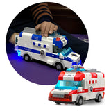 Camión Policía Ambulancia Bloques De Construcción 89-166B