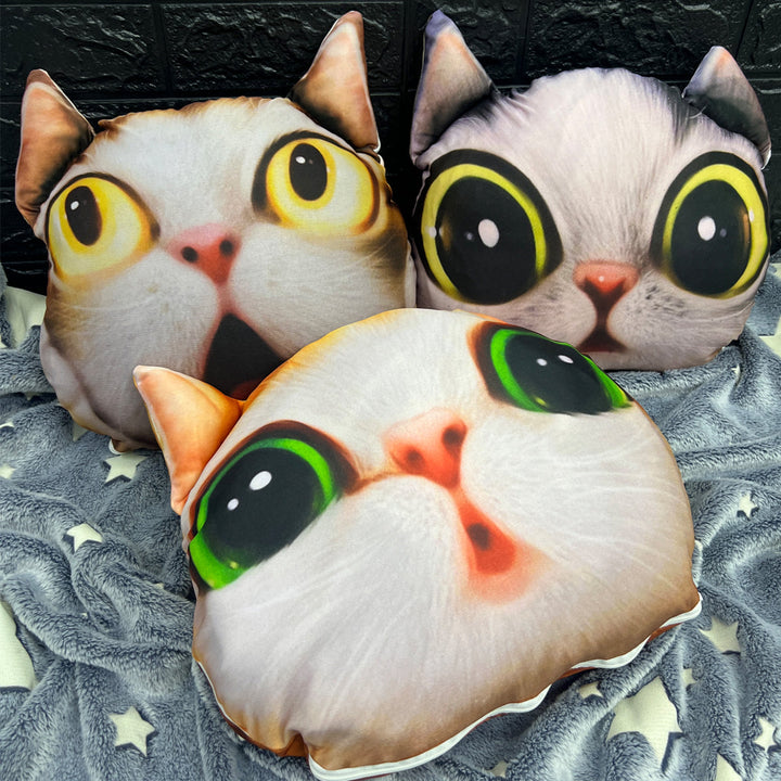 Cojín De Gatos 3D X3 Decoración Almohada FDCG3D