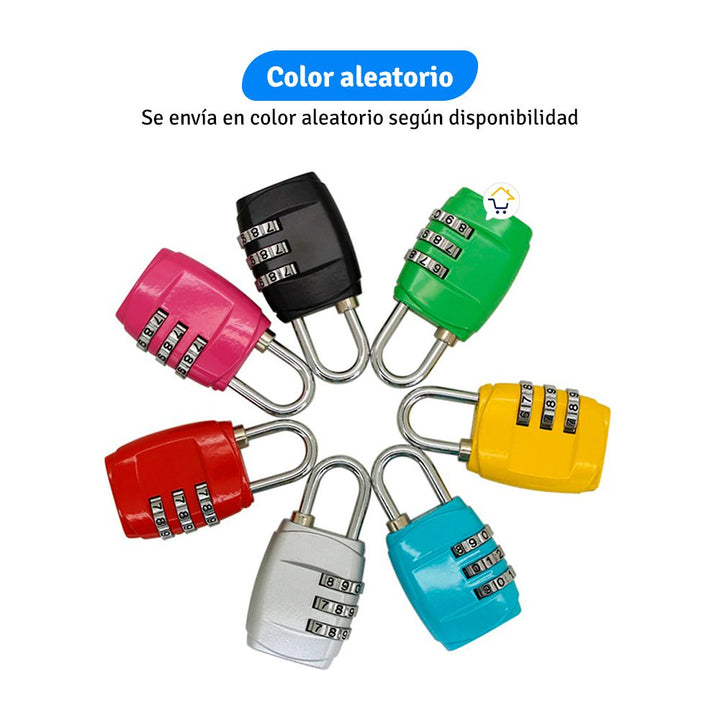 Mini Candado Combinación Numérica Bloqueo Seguridad 8088A