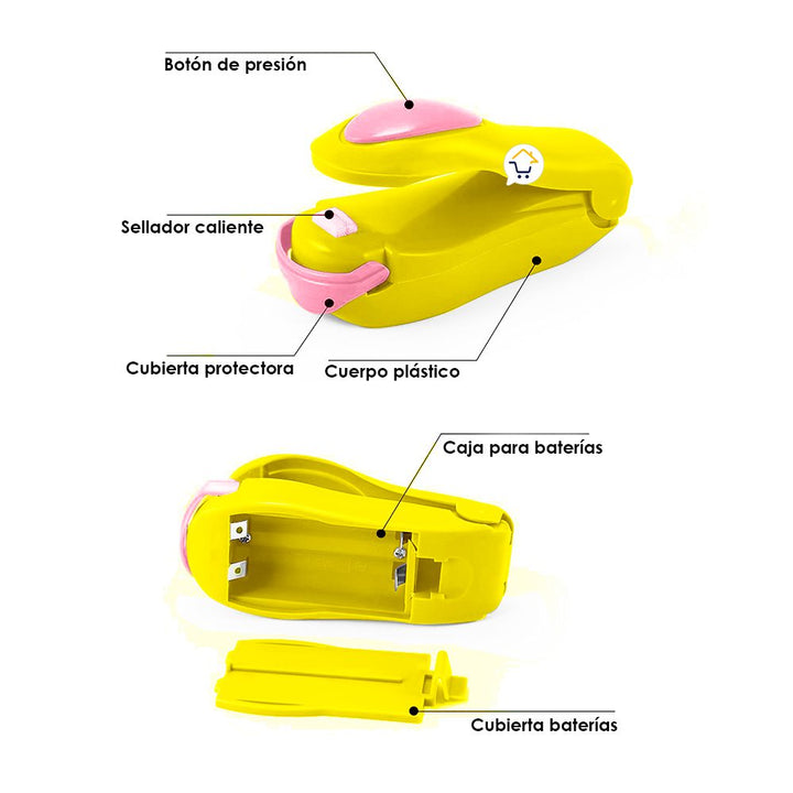 Mini Sellador de Bolsas Manual Portátil Cocina MJP158