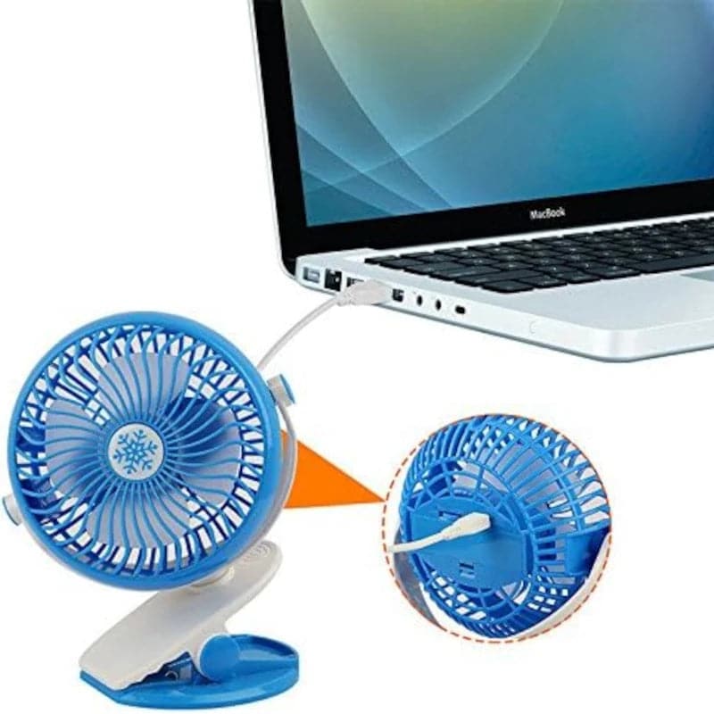 Mini ventilador abanico de pinza portátil recargable con USB