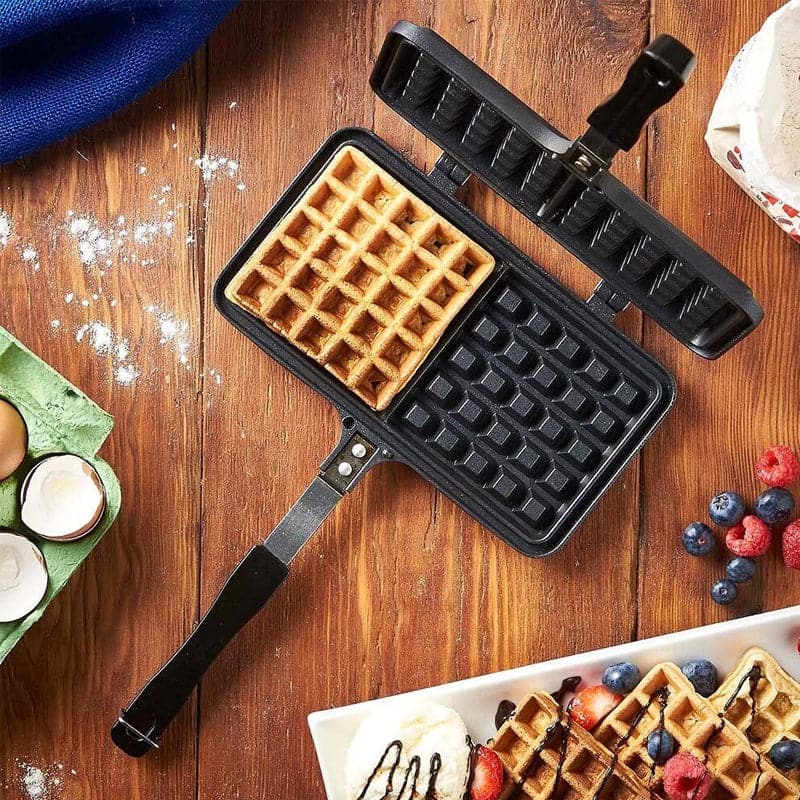 Molde Antiadherente Doble Para Hacer Waffles