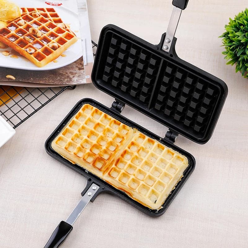 Molde Antiadherente Doble Para Hacer Waffles