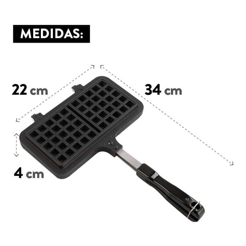 Molde Antiadherente Doble Para Hacer Waffles