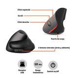 Mouse Ergonómico Vertical Inalámbrico Recargable 5 botones M89