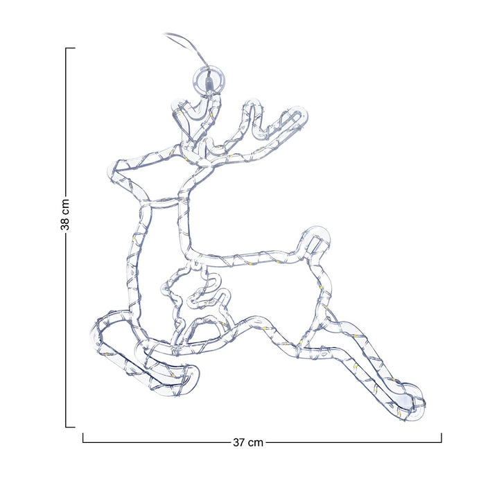 Figura Decorativa LED Reno Navideño Luminoso 2228