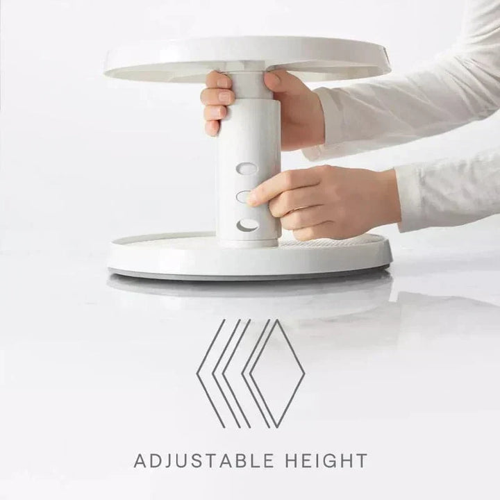 Organizador de cocina con doble bandeja giratorio ajustable