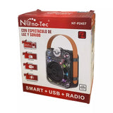 Parlante Portátil De 2" Con Retroiluminado NT-P2457