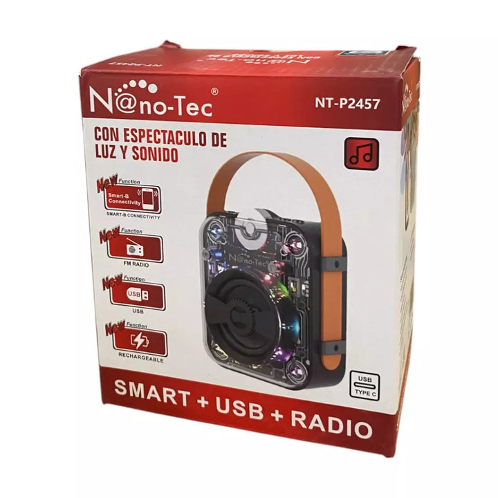 Parlante Portátil De 2" Con Retroiluminado NT-P2457