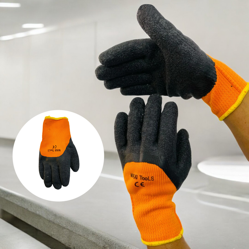 GUANTES TRABAJO NARANJA NEGRO