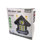 Lampara Solar Recargable Sensor de Movimiento Control Remoto 48 Watts