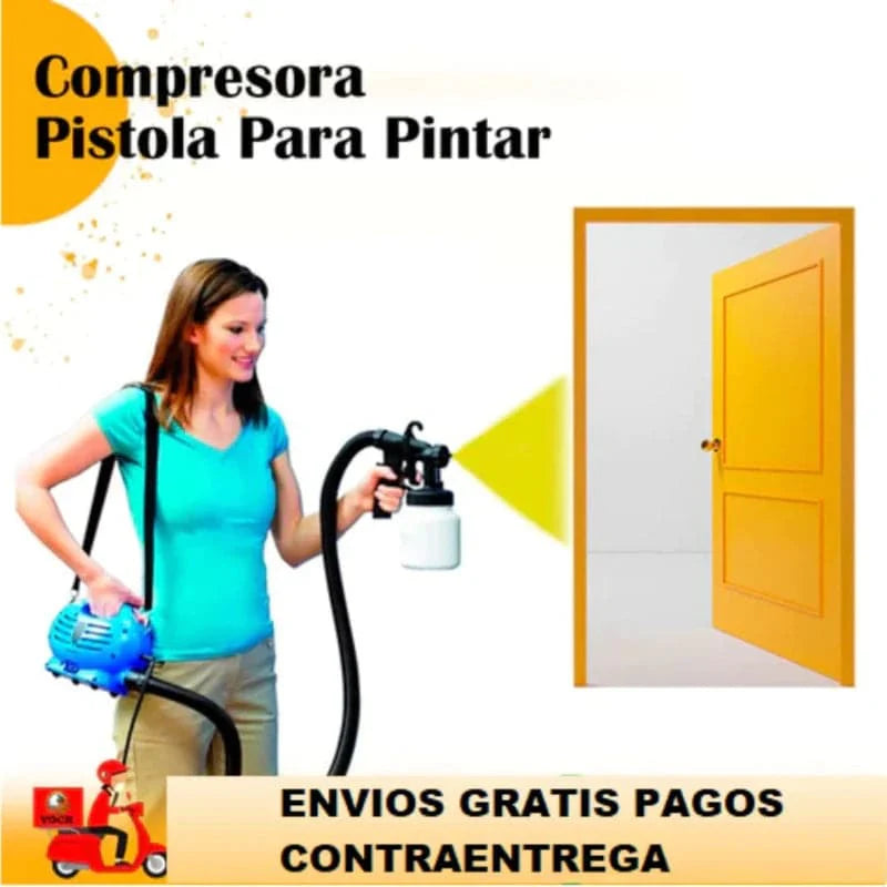 Pistola con compresor de aire para pintar