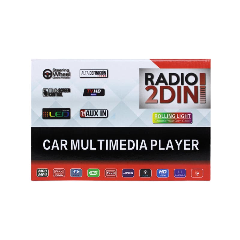 Radio 2 Din Multimedia Para Auto Con Pantalla Táctil