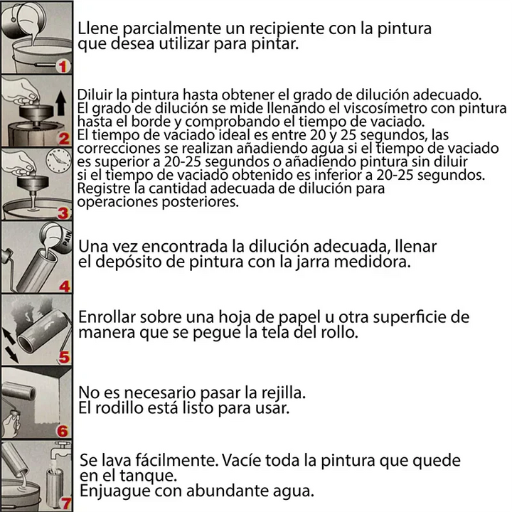 Rodillo de Pintura Recargable Fino