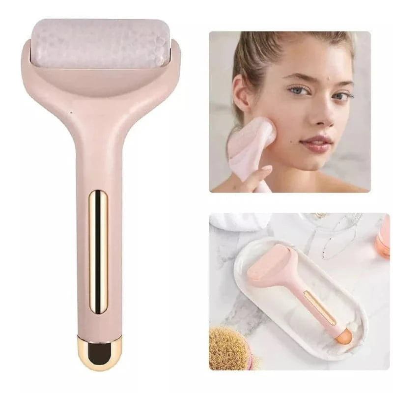 Rodillo facial Ice Roller reafirmante de gel frio anti-arrugas