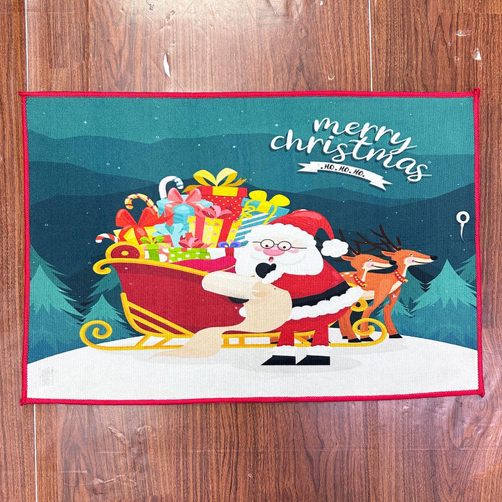 Tapete Navideño Antideslizante Multiusos Estampado Navidad TSCR