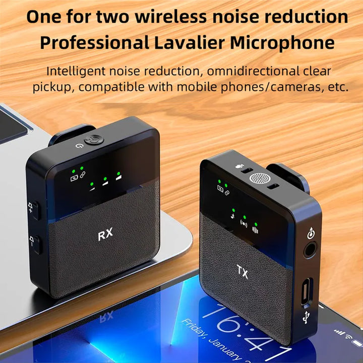 Microfono Solapa Recargable Doble Reduccion de Ruido SX9 ¡Envio Gratis!