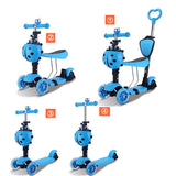 Scooter Para Niños Con Asiento Y Respaldo Con Rueda Con Luces 041108