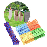 Set 30 Pinzas Para Colgar Ropa y Cuerda Tendedero JS220221