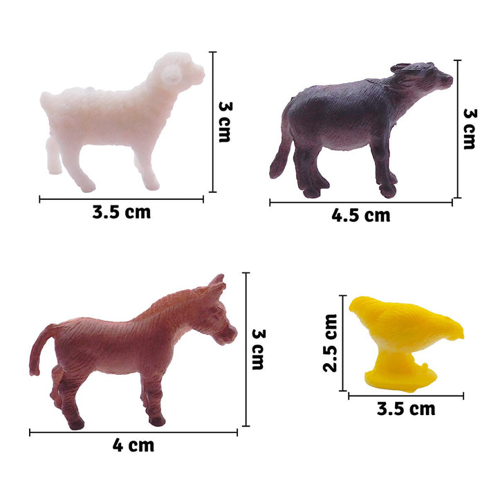 Set Animales Granja X12 Figuras Didácticas Colección Niños GM1911-118