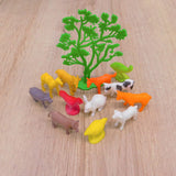 Set Animales Granja X12 Figuras Didácticas Colección Niños GM1911-118