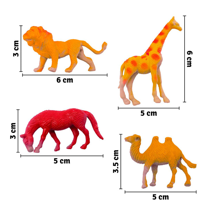 Set Animales Salvajes X12 Figuras Didácticas Colección Niños GM1911-125