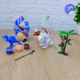 Set x2 Huevos Figuras Juguete Dinosaurio Para Pintar Didáctico 52511