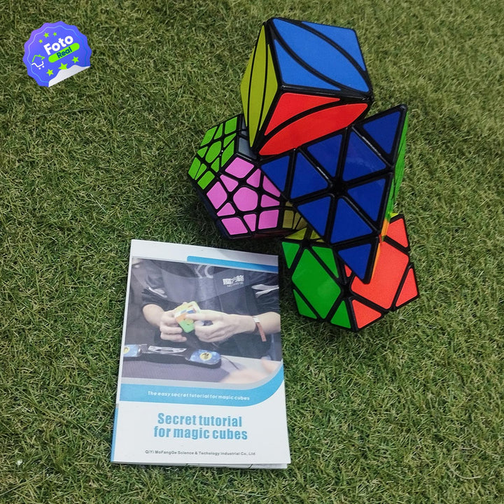 Set x4 Cubo Rubik 3D Puzzle Didáctico Rompecabezas 🧩 EQY527