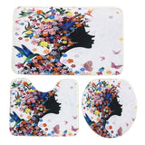 Set De Baño 3 Piezas + Cortina Impermeable