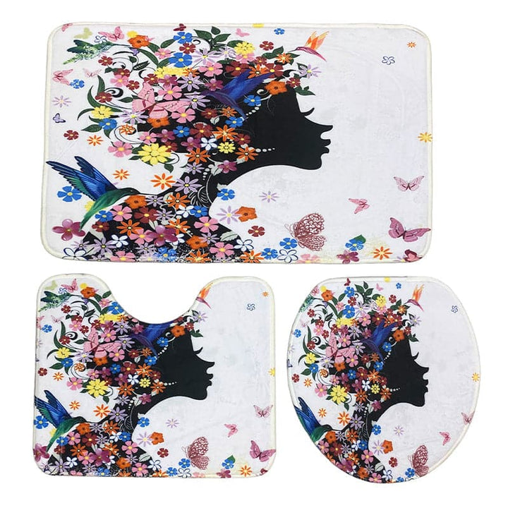 Set De Baño 3 Piezas + Cortina Impermeable