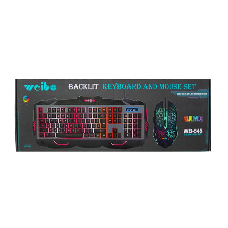 Set Teclado Y Mouse Gamer WB-545 Backlit Weibo