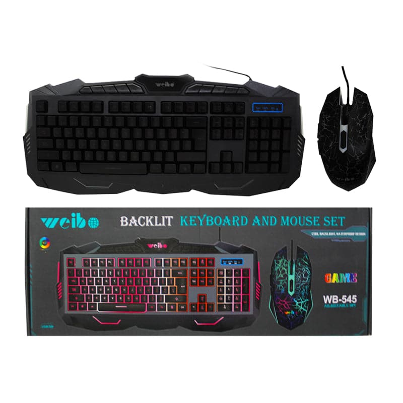 Set Teclado Y Mouse Gamer WB-545 Backlit Weibo