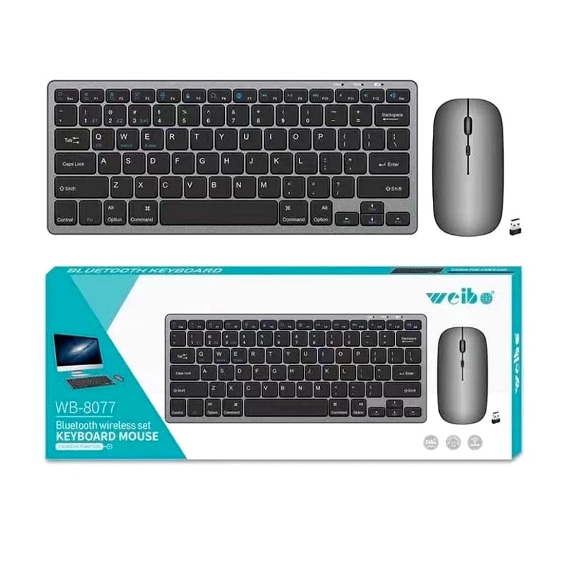 Set Teclado + Mouse Inalámbrico WB-8077 Weibo