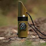 Silbato Supervivencia 7 en 1 herramientas Pito Linterna Rescate 22MK1