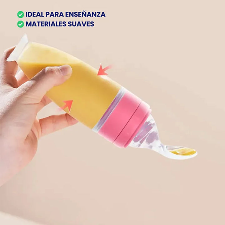 Cucharas tetero de silicona para bebés y niños pequeños