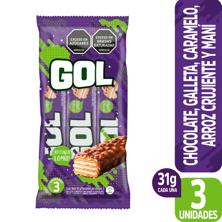 CHOCOLATINA GOL 3U 31G ED ESPECIAL