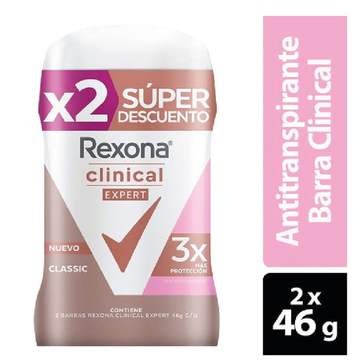 DESOD REXONA 2U 92G CLINIC EXPERT BARRA