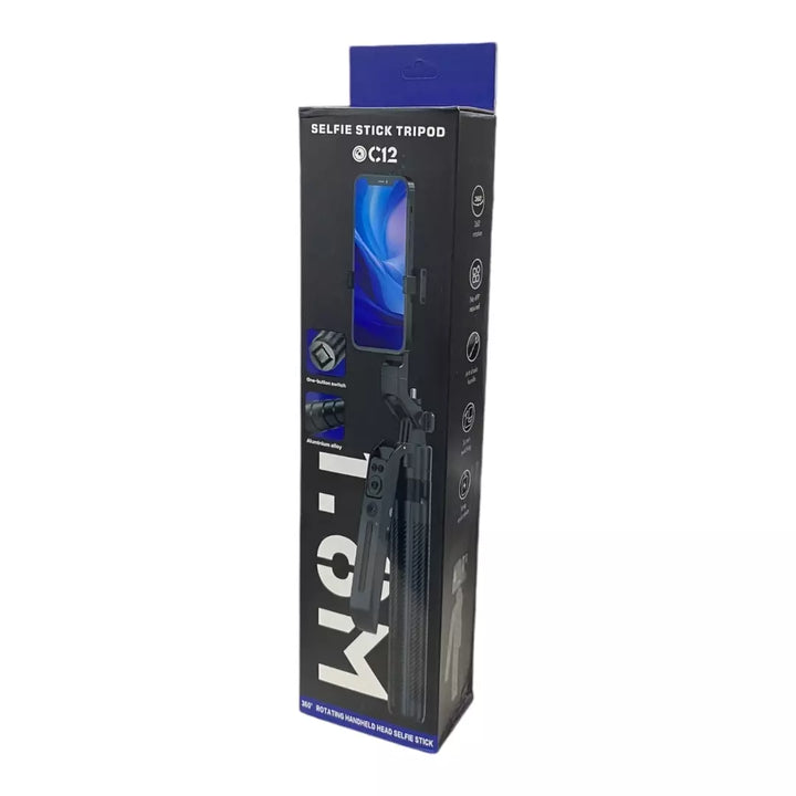 Trípode Para Celular Con Seguidor De Movimiento y Control Bluetooth de 1.8 MT C12