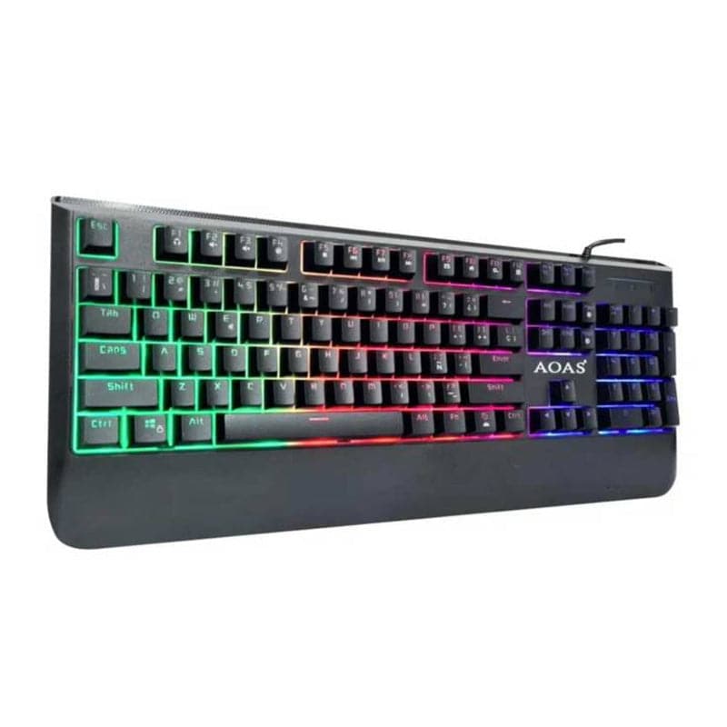 Teclado Con Luces Led Efecto Mecánico Mechanical Keyboard M-700 AOAS