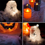 Telaraña Decorativa x6 Arañas Fiesta Disfraces Halloween 4016