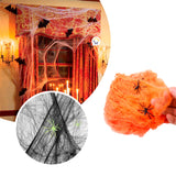 Telaraña Decorativa x6 Arañas Fiesta Disfraces Halloween 4016