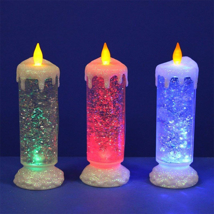 Vela Decoración Navidad Luz Led Cambia De Color S-100