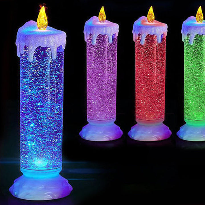 Vela Decoración Navidad Luz Led Cambia De Color S-100