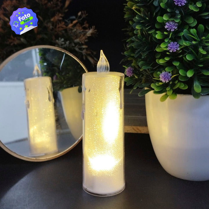 Vela Led  Efecto Cristal Decoración Hogar EFC1
