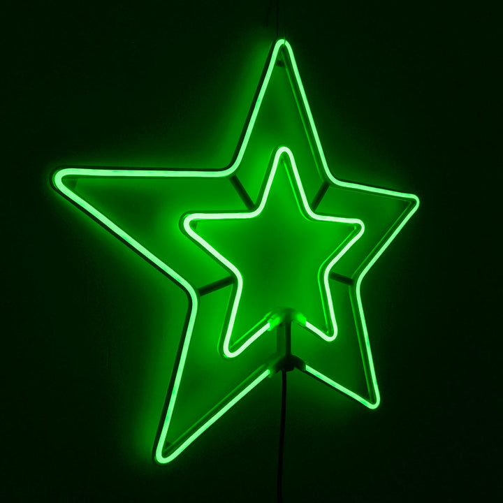 Estrella Luz Neón 5 Puntas Ventana Puerta Navidad 2202