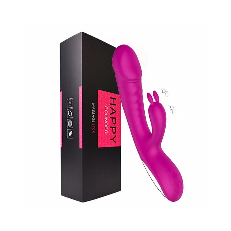 Vibrador Femenino Recargable Con Estimulador De Clítoris