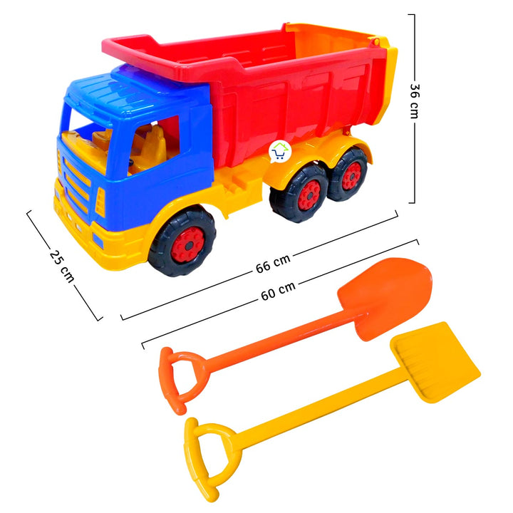 Volqueta Juguete Montable Camión Grande Volco Construcción Con Palas PF966