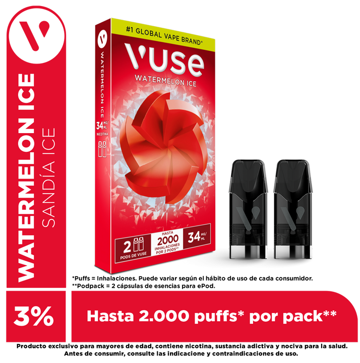 CAPSULA VUSE 2U 18MG CRISP WATERMELON