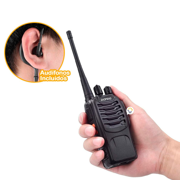 Walkie Talkies Recargables 16 Canales Base Radio Teléfono BF-777S